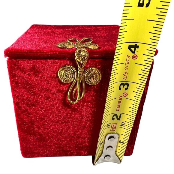 Vtg 2001 Li Bien Reverse Painted Glass Ornament Santa Reindeer Gifts Velvet Box - Picture 11 of 13